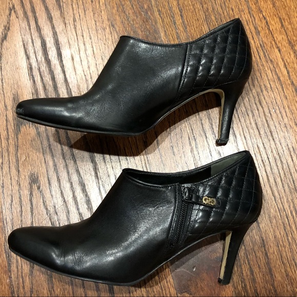Cole Haan Shoes - Cole Haan Grand O.S. Black heel bootie quilted sz8